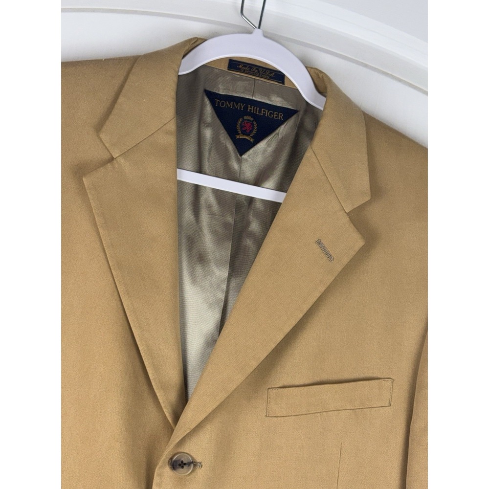 Tommy Hilfiger Men's 44R Sport Coat Camel‎ Color Beauty 3-Button Dillards FLAWS